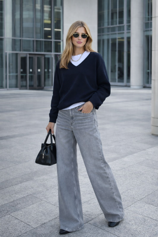 Ash Drift Wide-Leg Denim