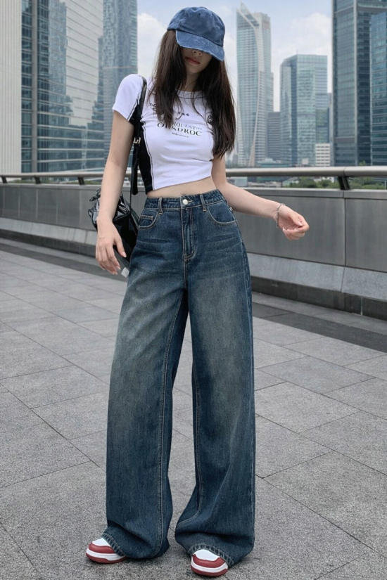 Dust Drift Wide-Leg Denim